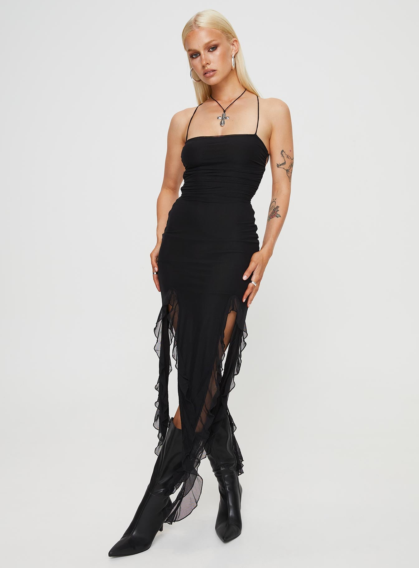 Marisol midi dress black