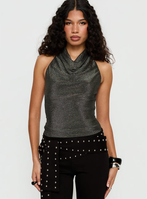 Giggle Top Charcoal Shimmer