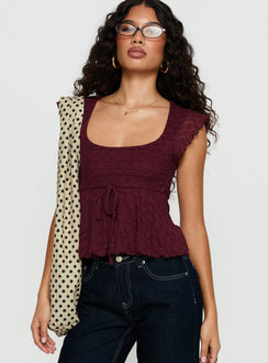 Auroraah Frill Top Cherry