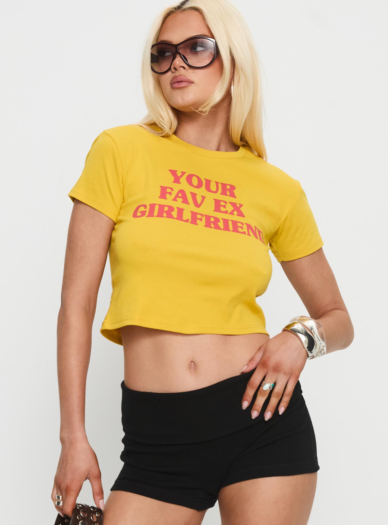 You're Favourite Ex Graphic Top Yellow | Princess Polly