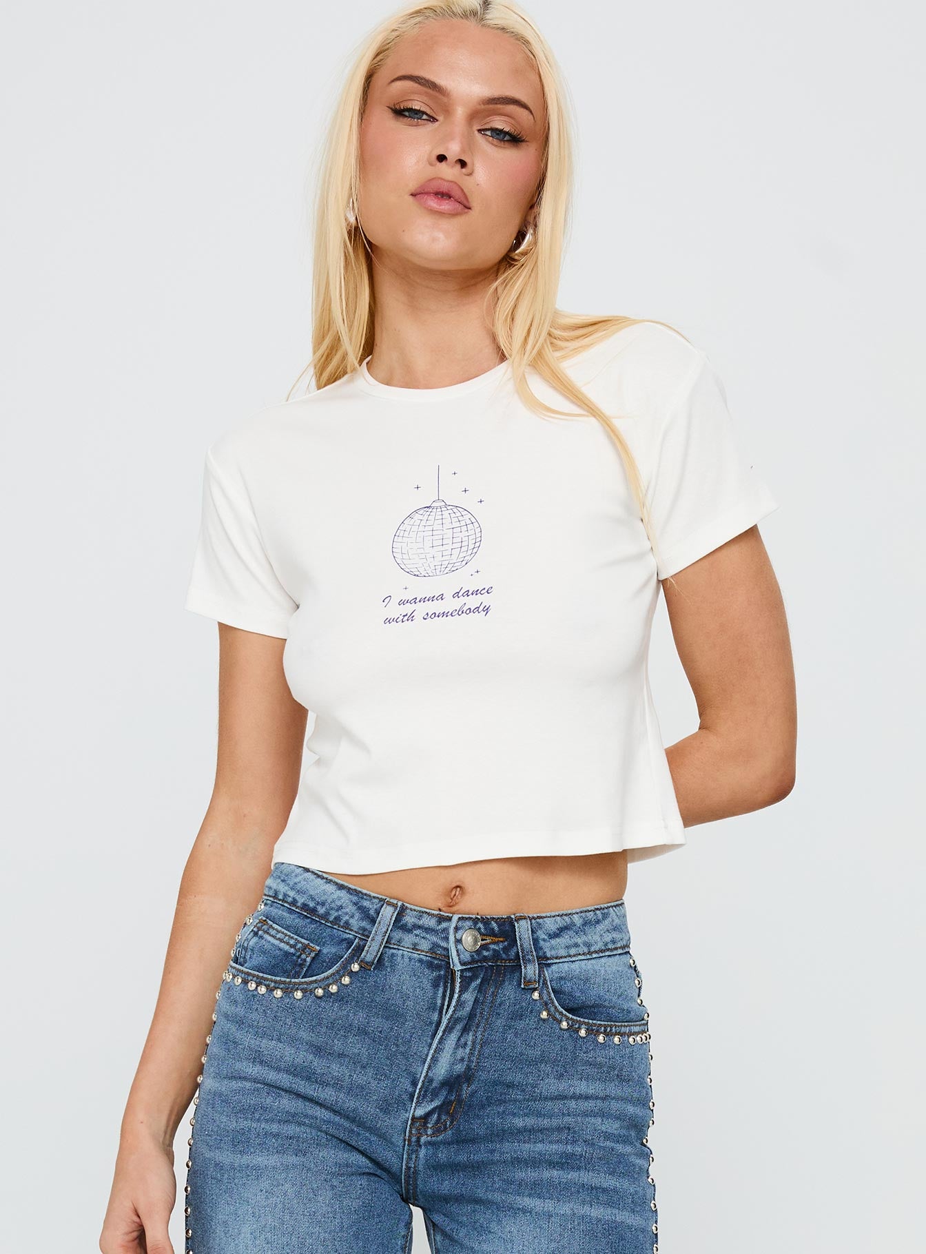My Girl Graphic Top White