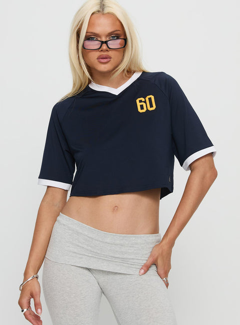 UC San Diego Cropped Soccer Jersey Tee Blue