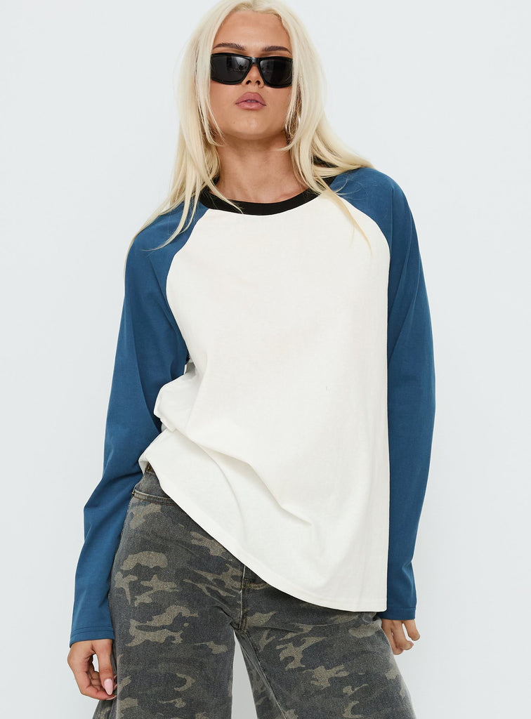 Kravitz Long Sleeve Baseball Raglan Top Multi | Princess Polly