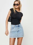 product Gazelle Denim Skort Light Wash Lower Impact Princess Polly High Waisted Shorts 