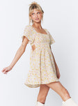 Princess Polly Square Neck  Summer Nights Mini Dress Floral