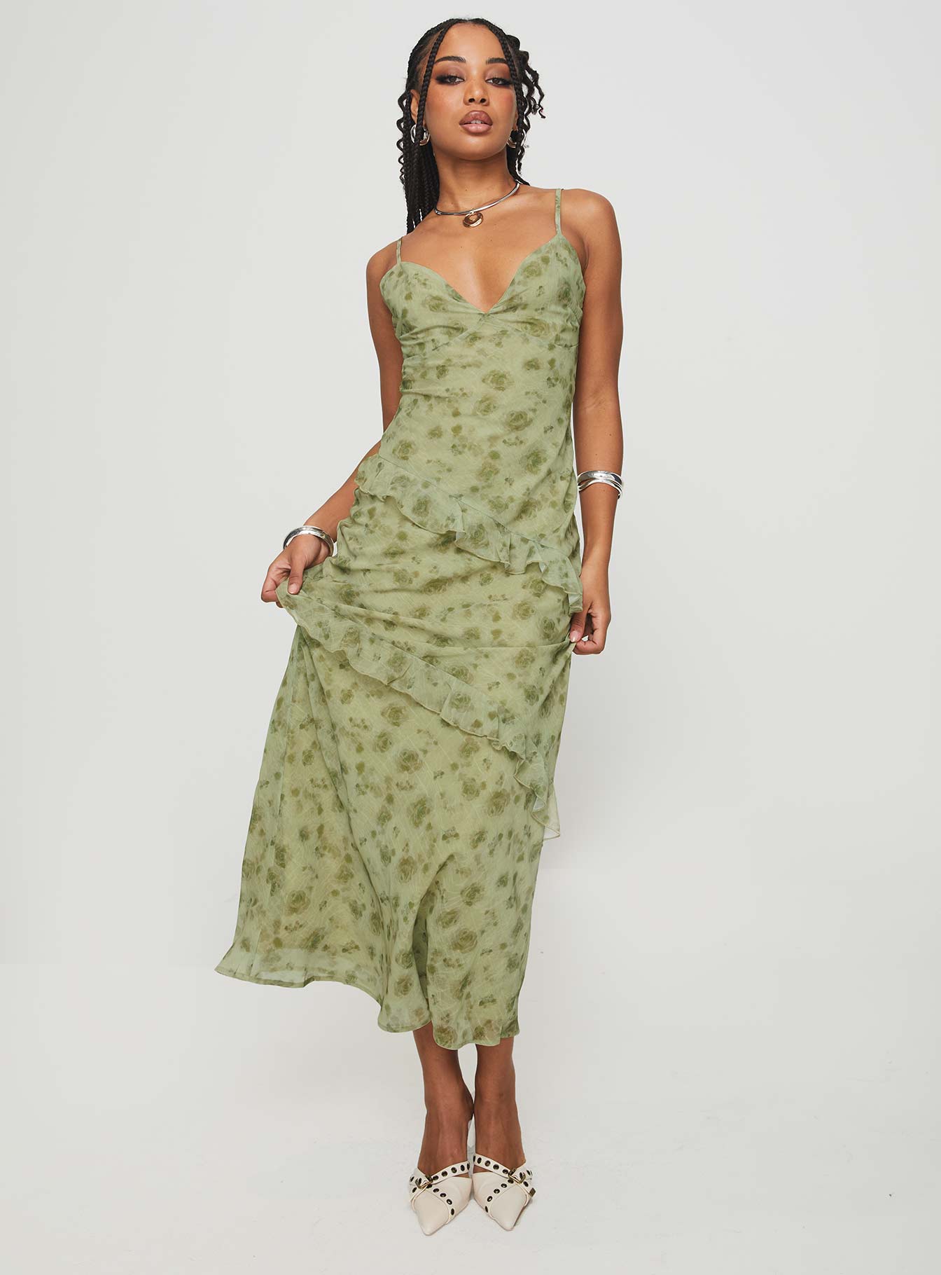 Teffoli maxi dress green