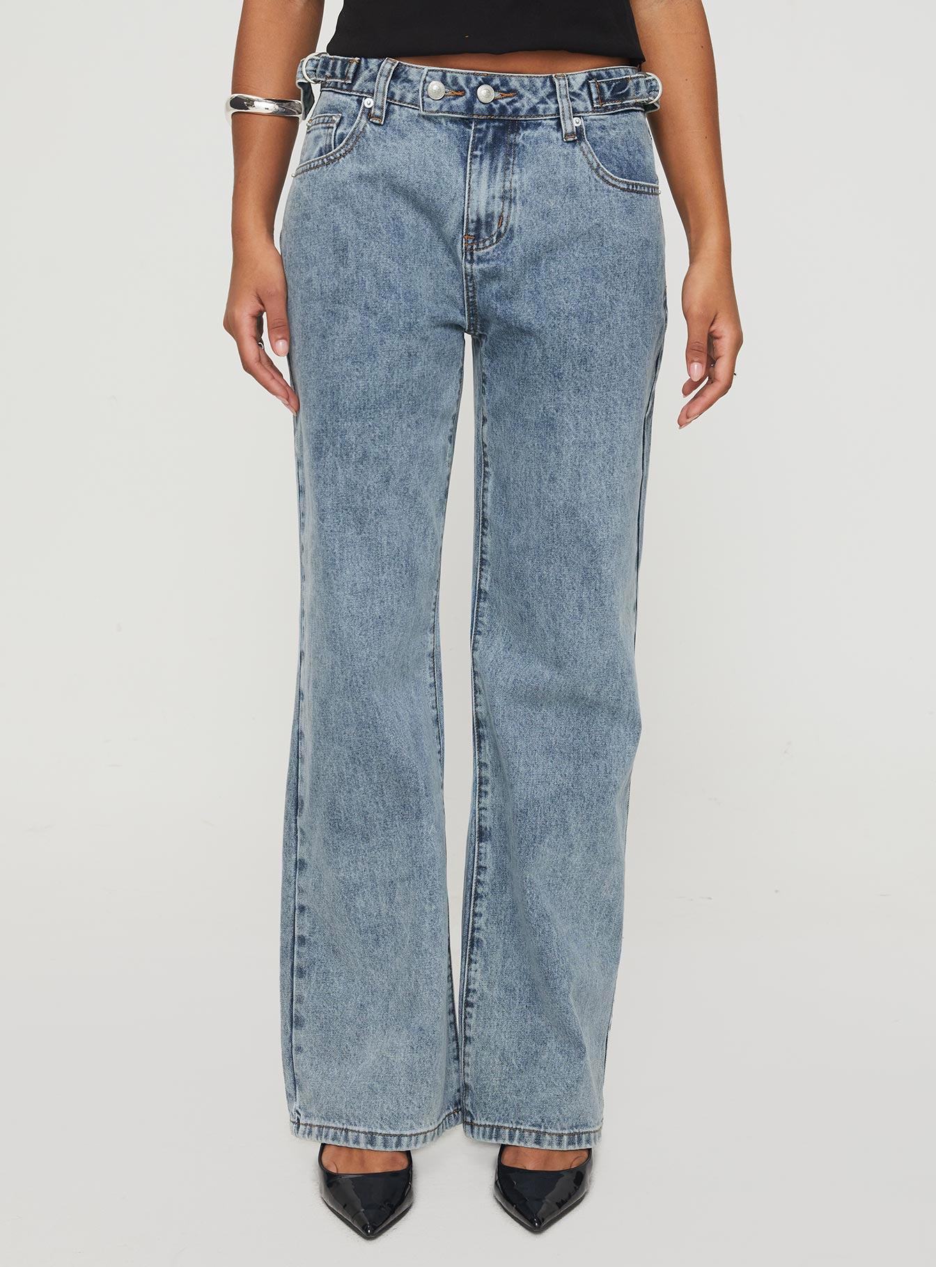 Sidle low rise jeans light wash