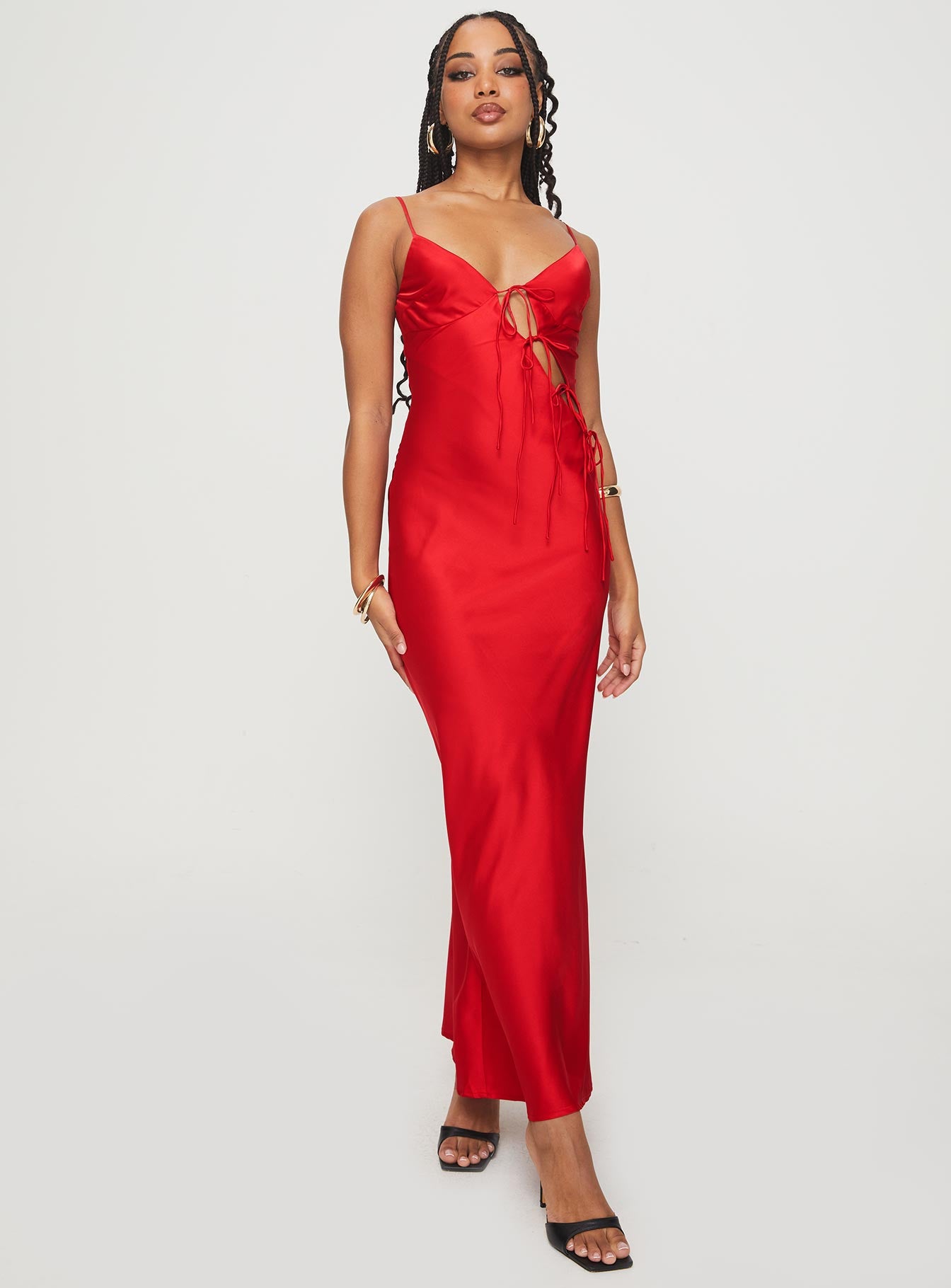 About a girl maxi dress red