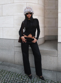 Everlong Mid Rise Straight Leg Jeans Mid Black Wash