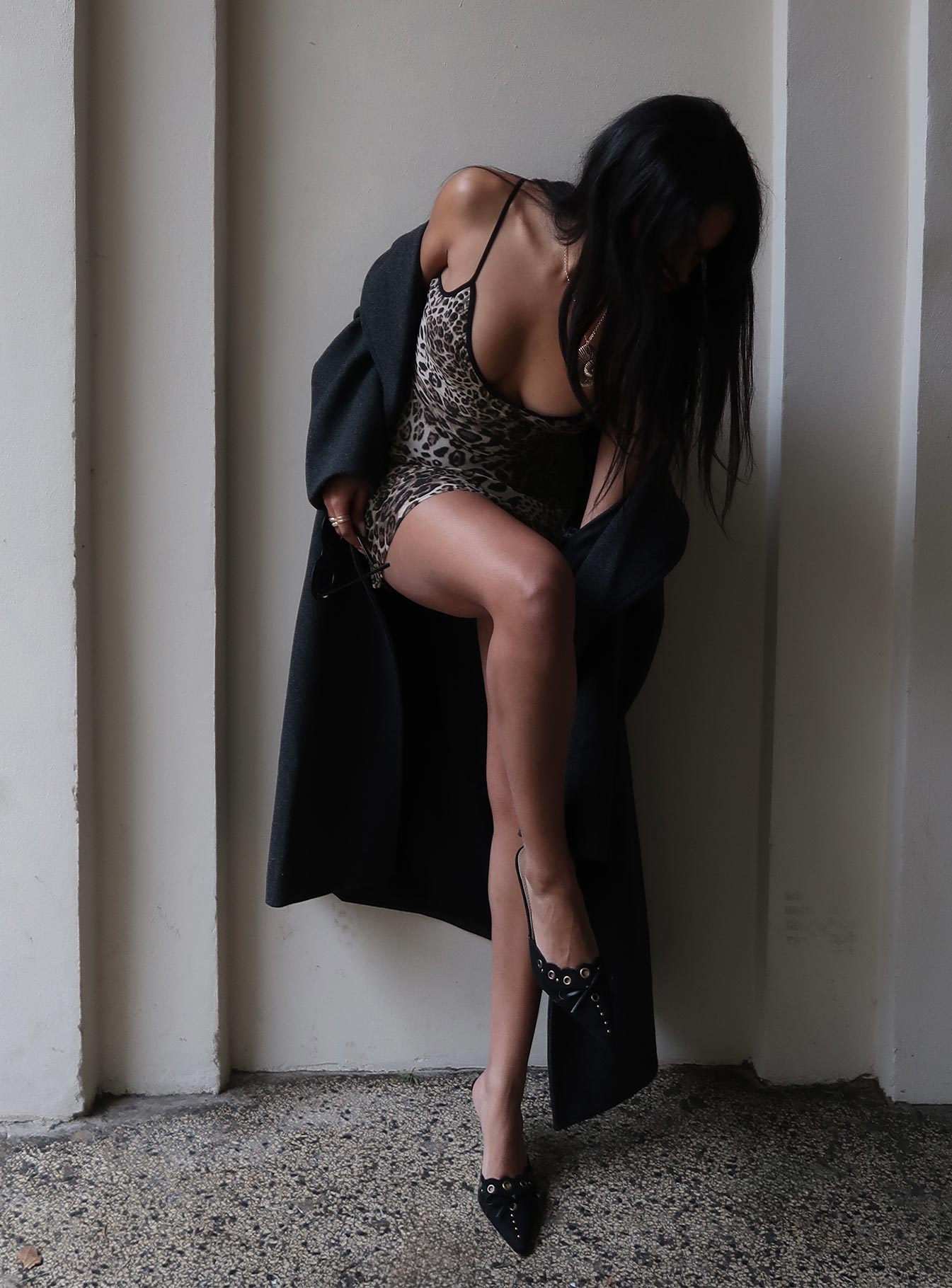 Night Shift Trench Coat Dark Grey | Princess Polly