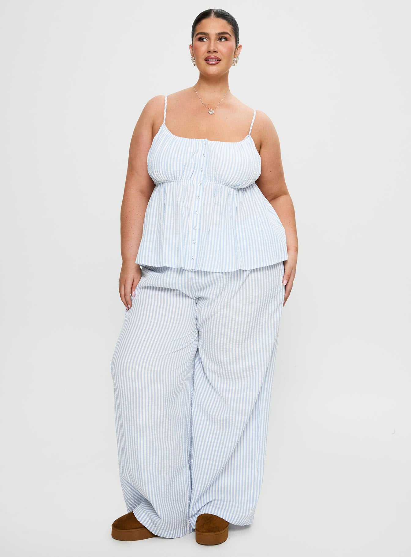 Cassini Set Blue Stripe Curve