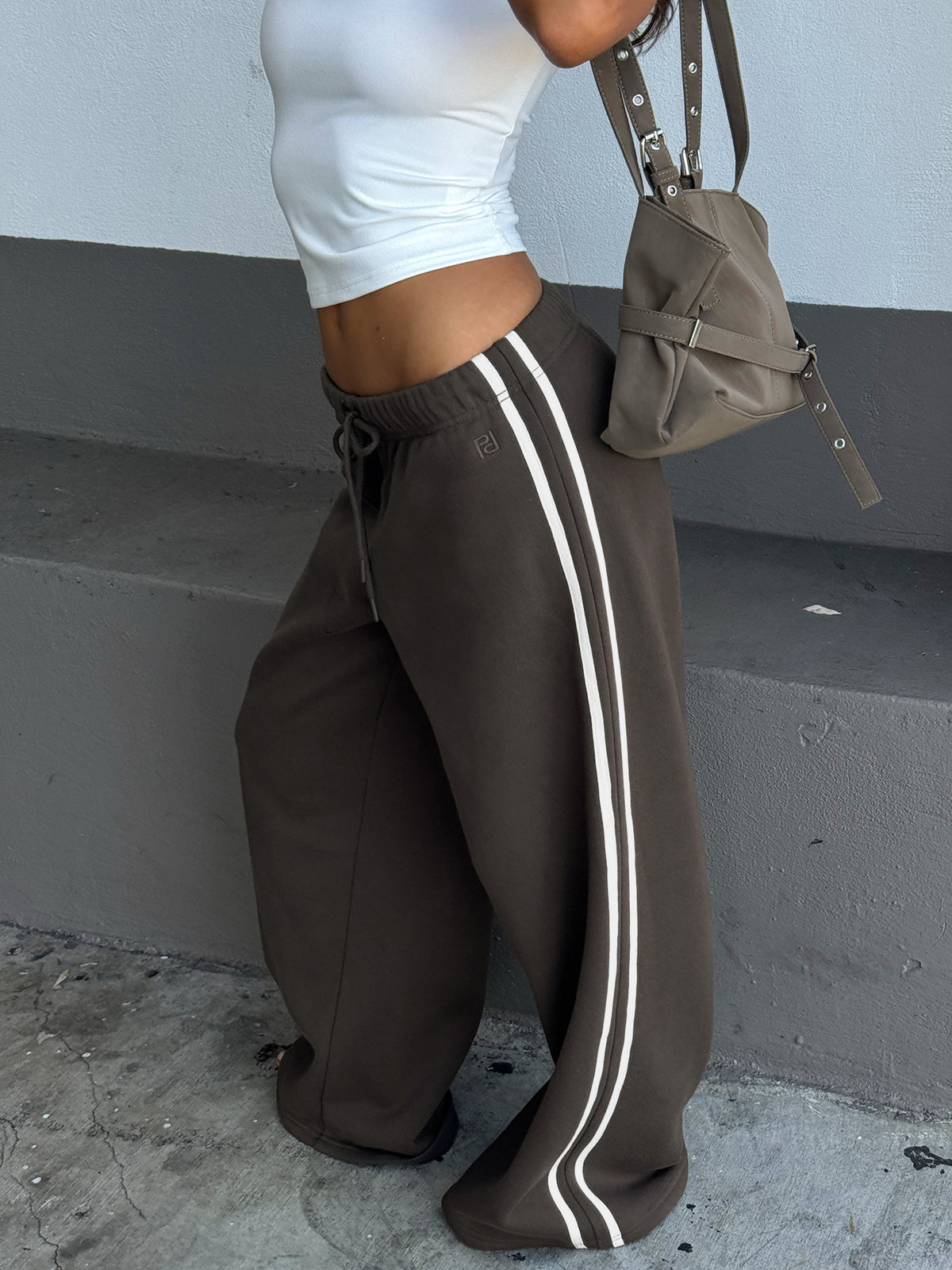 Kennah Wide Leg Sweat Pants Iron Grey