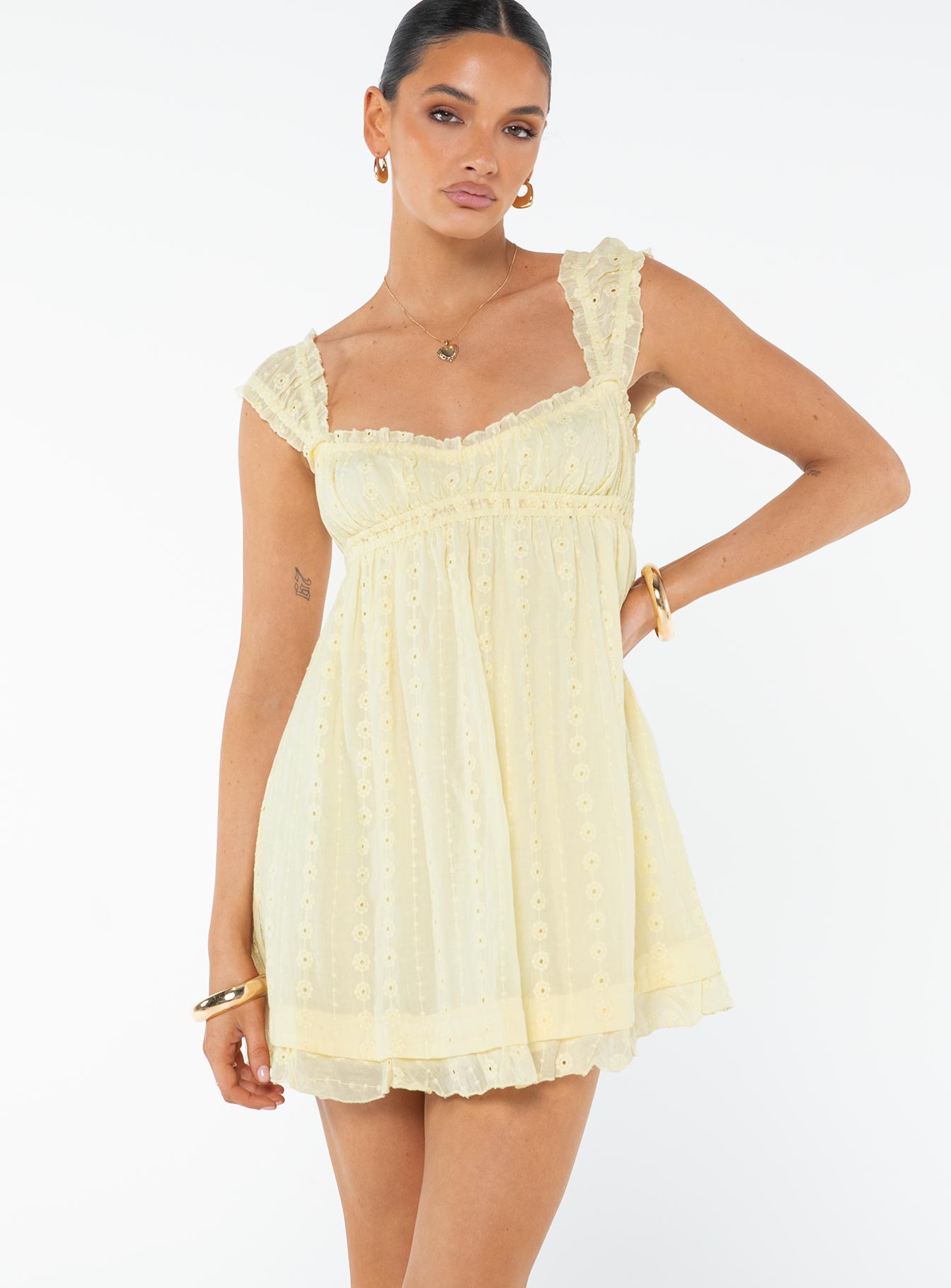 Princess polly 2024 mustard dress