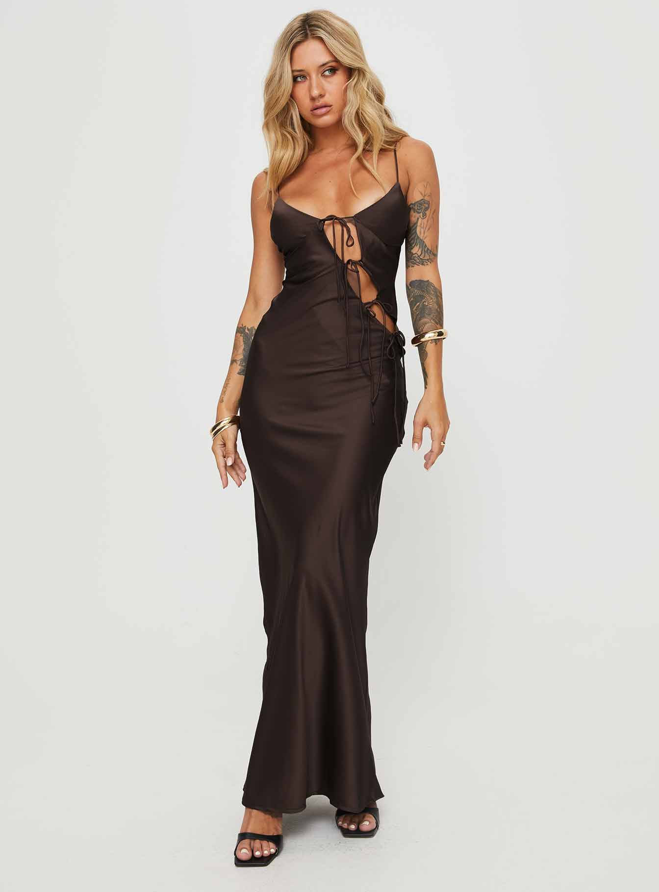 About a girl maxi dress chocolate