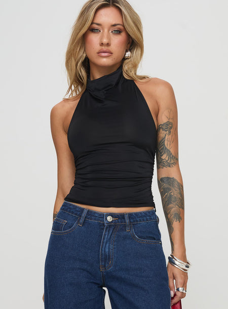 black halter neck top
