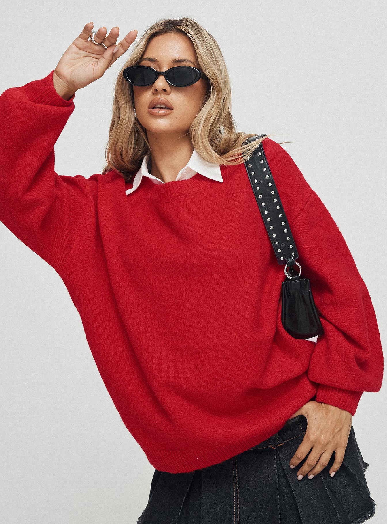 Ryanna Sweater Red | Princess Polly