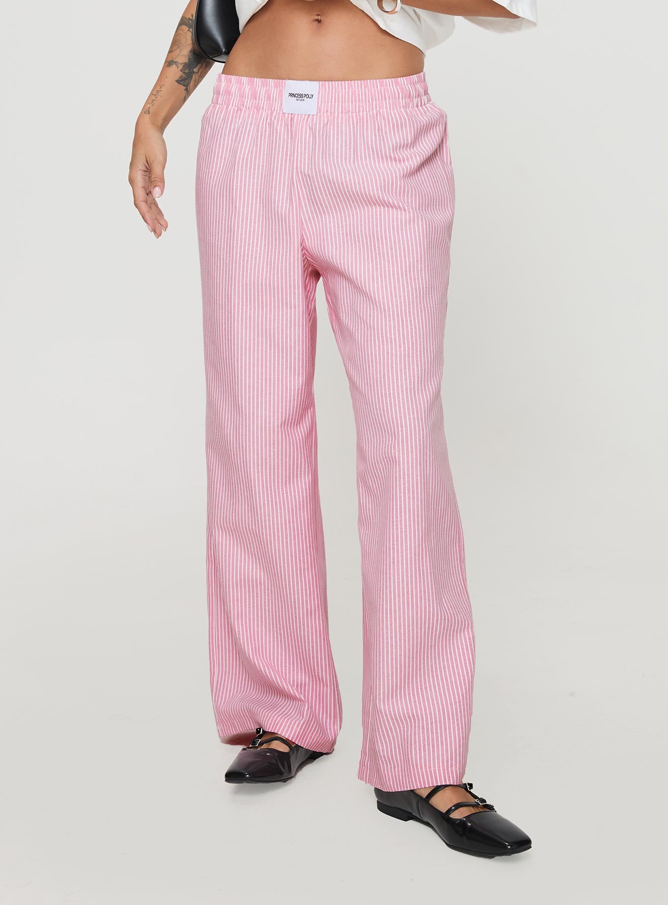 Beach house pants pink/white