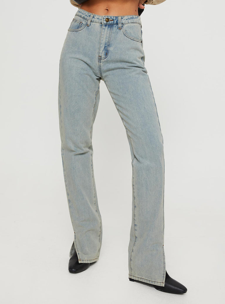 Princess Polly Mid Rise  Crawford Jeans Light Wash