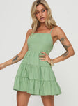 product Princess Polly Square Neck  Summer Break Mini Dress Sage