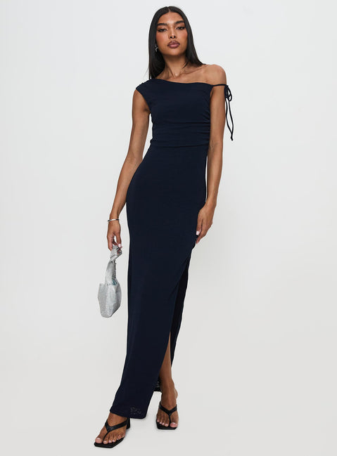 Paislee Asymmetrical Maxi Dress Navy | Princess Polly Paislee Asymmetrical Maxi Dress Navy | Princess Polly