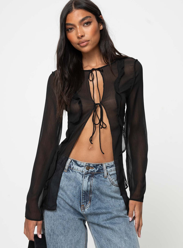 Barely There Tie Top Onyx