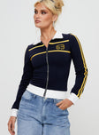 Zip up jacket Graphic print, slim fitting, high neck, contrast colours, zip fastening down front Good stretch, double-lined 