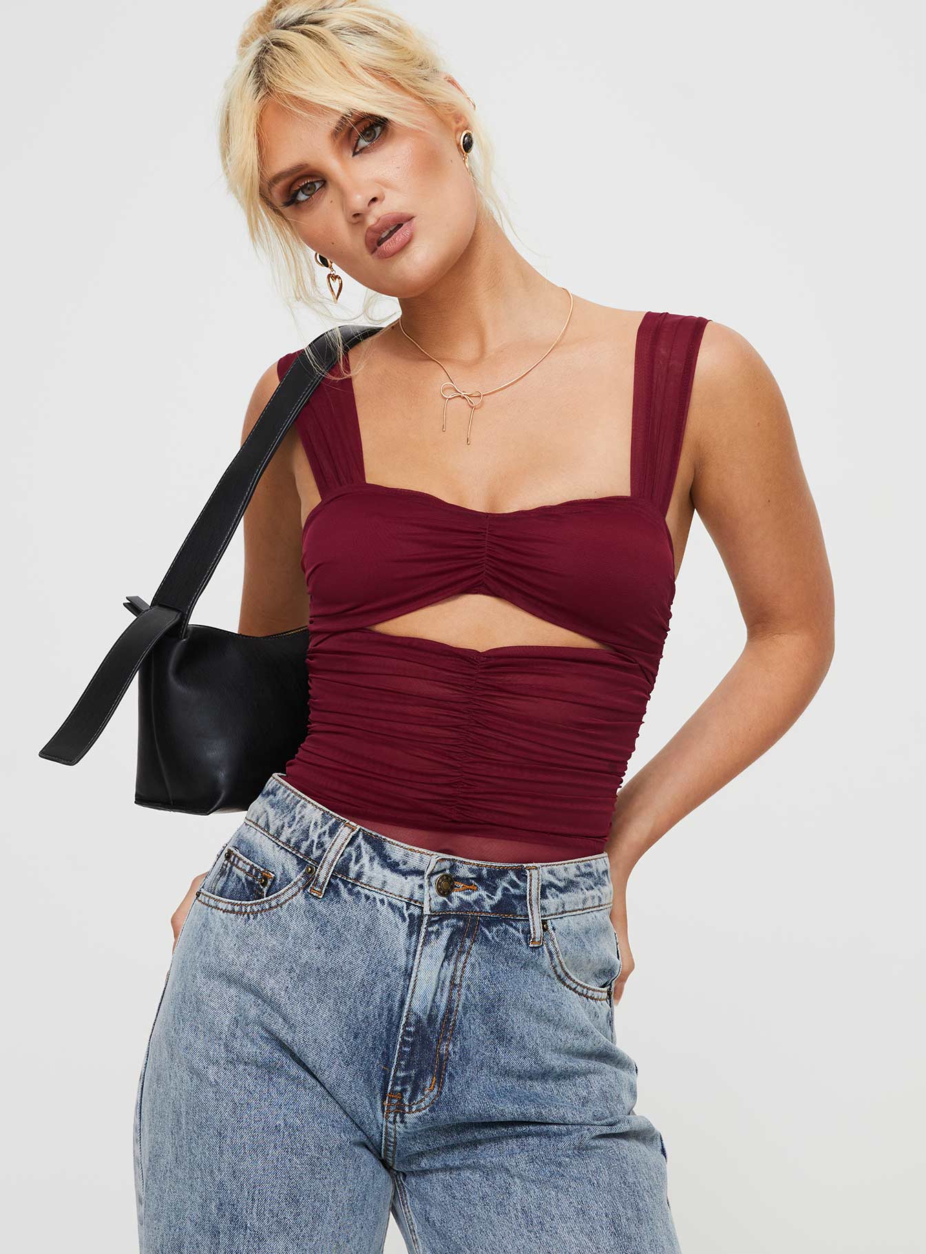 Kalmia bodysuit burgundy