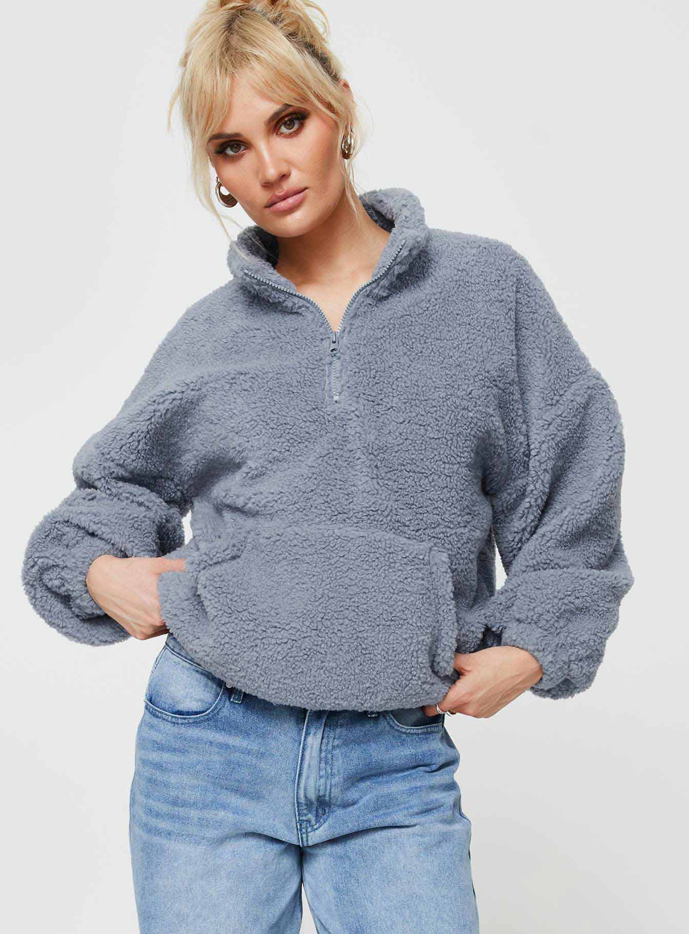 Zip up cheap teddy jumper