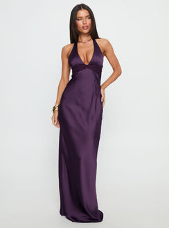 Odyssa Halter Maxi Dress Purple Petite