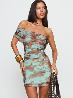 Miliana One Shoulder Twist Mini Dress Multi Floral