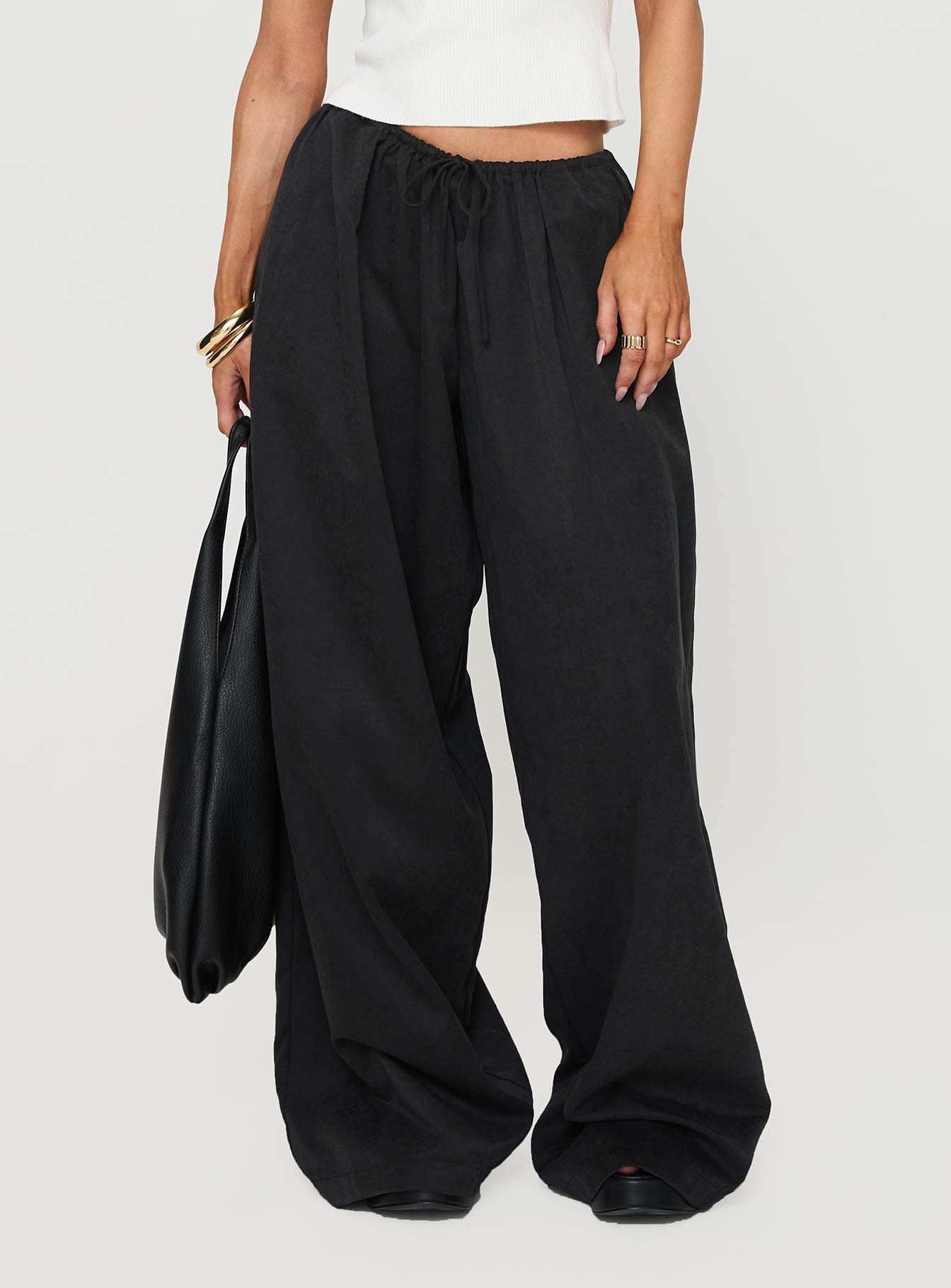 Harbour Pant Black Petite | Princess Polly