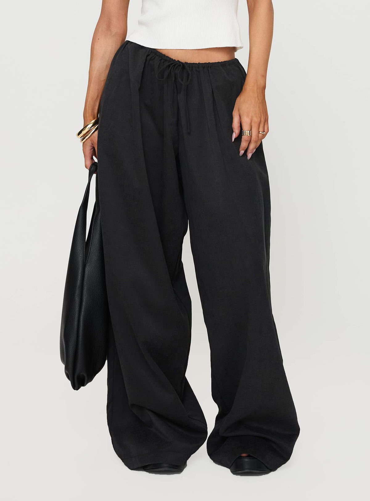 Bungala Oversized Relaxed Pants Black Tall