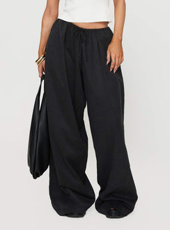 Bungala Oversized Relaxed Pants Black Tall