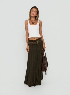 Mya Maxi Skirt Chocolate