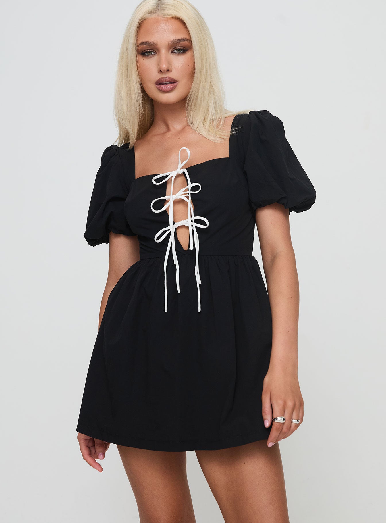 black mini romper dress Yumiko Romper | Black | Womens