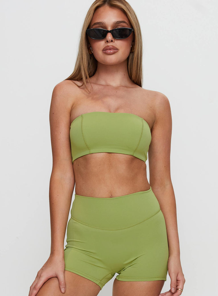 End Goal Active Bandeau Top Green