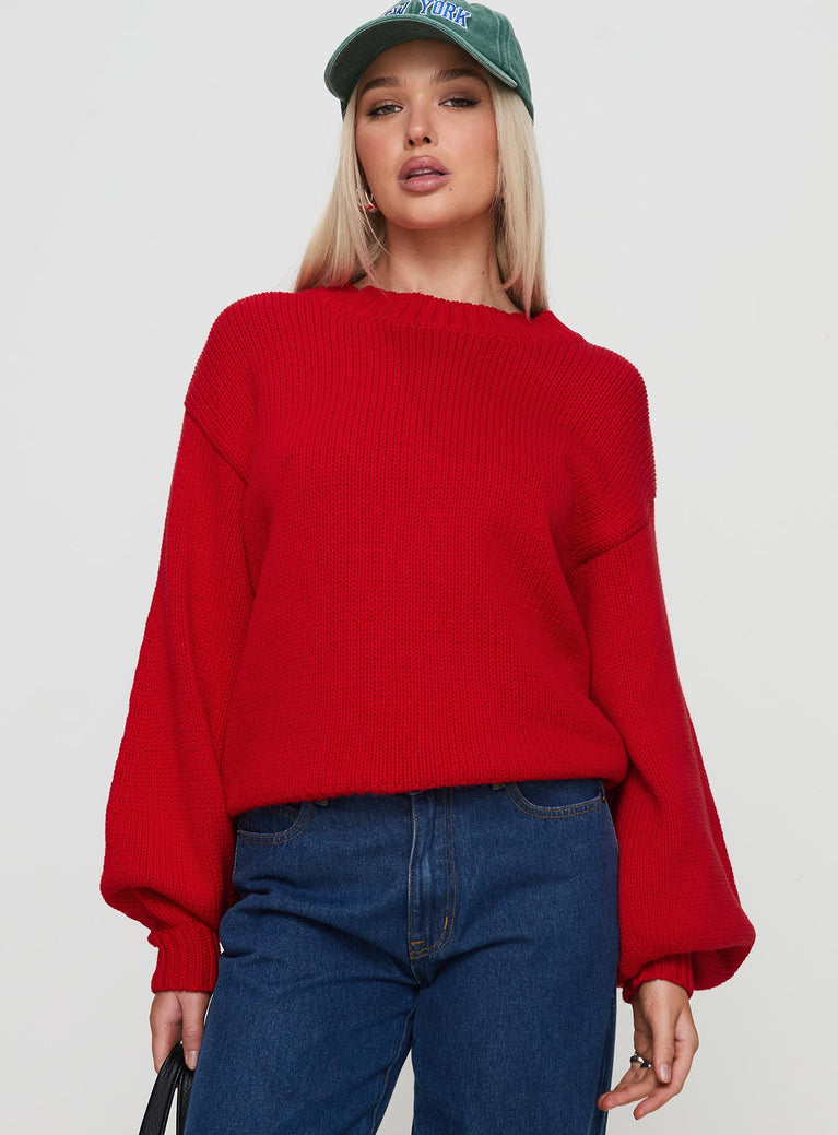 product Harmony Sweater Red Princess Polly  Long 