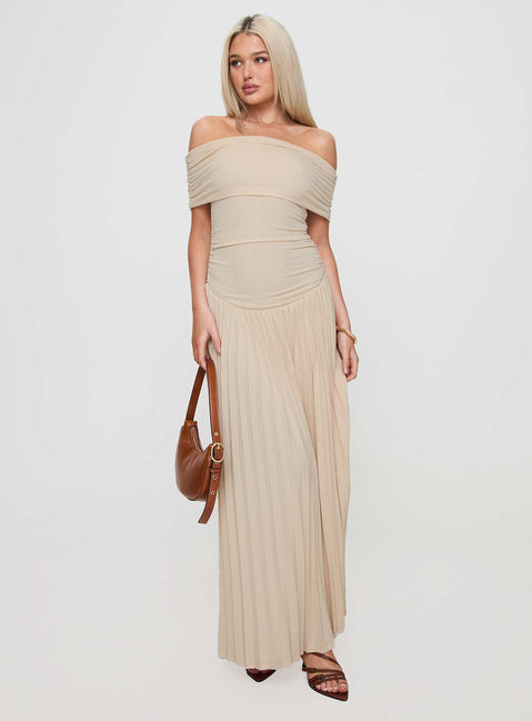 oatmeal maxi dress Field Of Dreams Maxi Dress Oatmeal