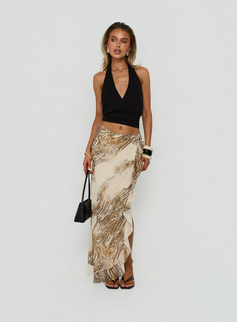 Argenzia Sarong Maxi Skirt Animal Multi