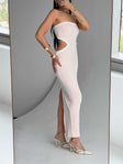 product Princess Polly Asymmetric Neckline  Greta Maxi Dress Beige