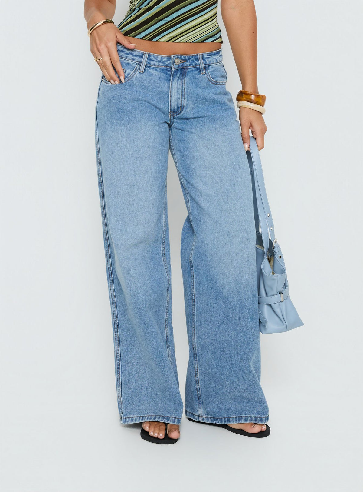 Ramos Low Rise Denim Jeans Bright Blue Wash Tall