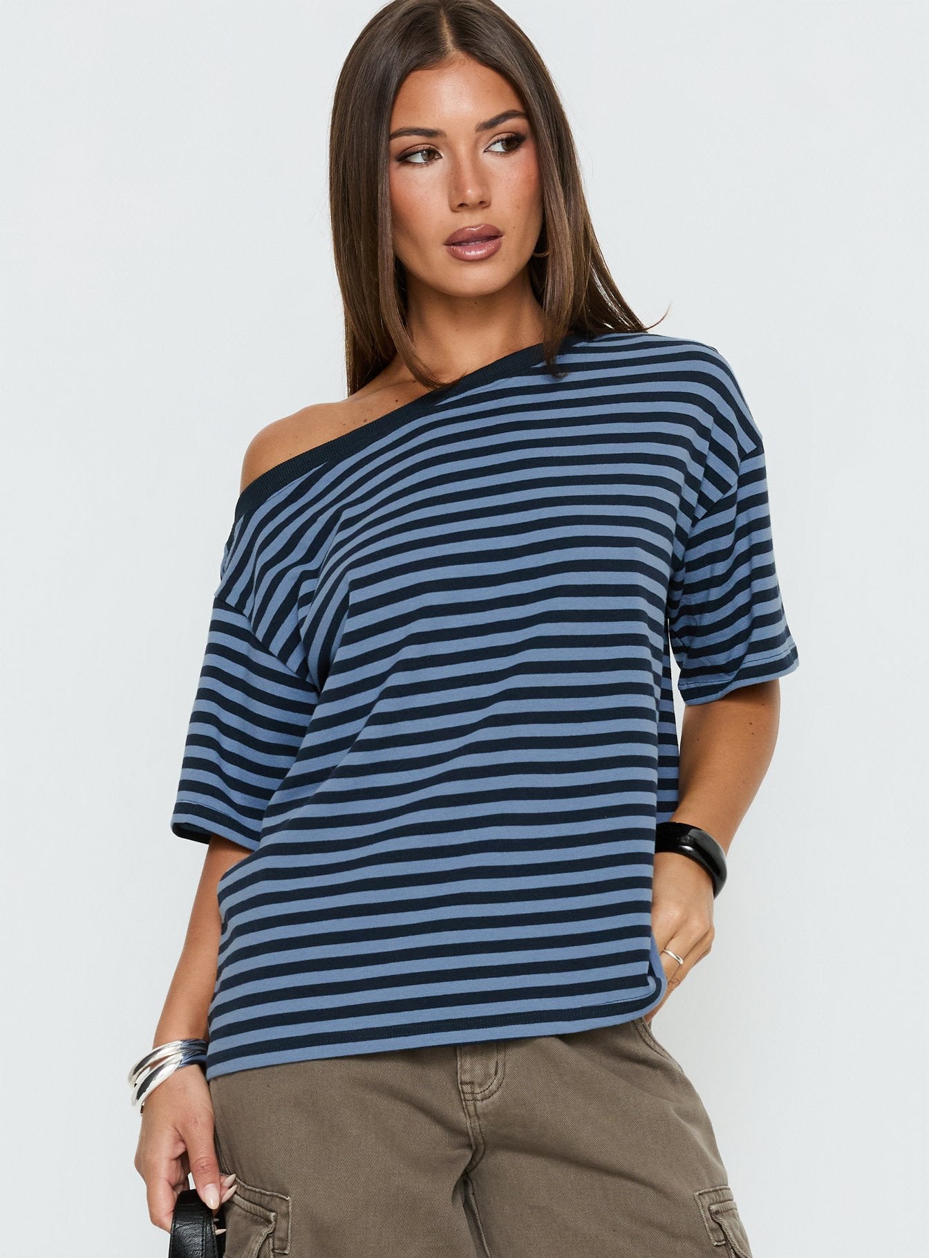 トップス meer. SHOULDER GATHERED TOP(BLE GRY) meer. SHOULDER GATHERED TOP (BLE GRY)