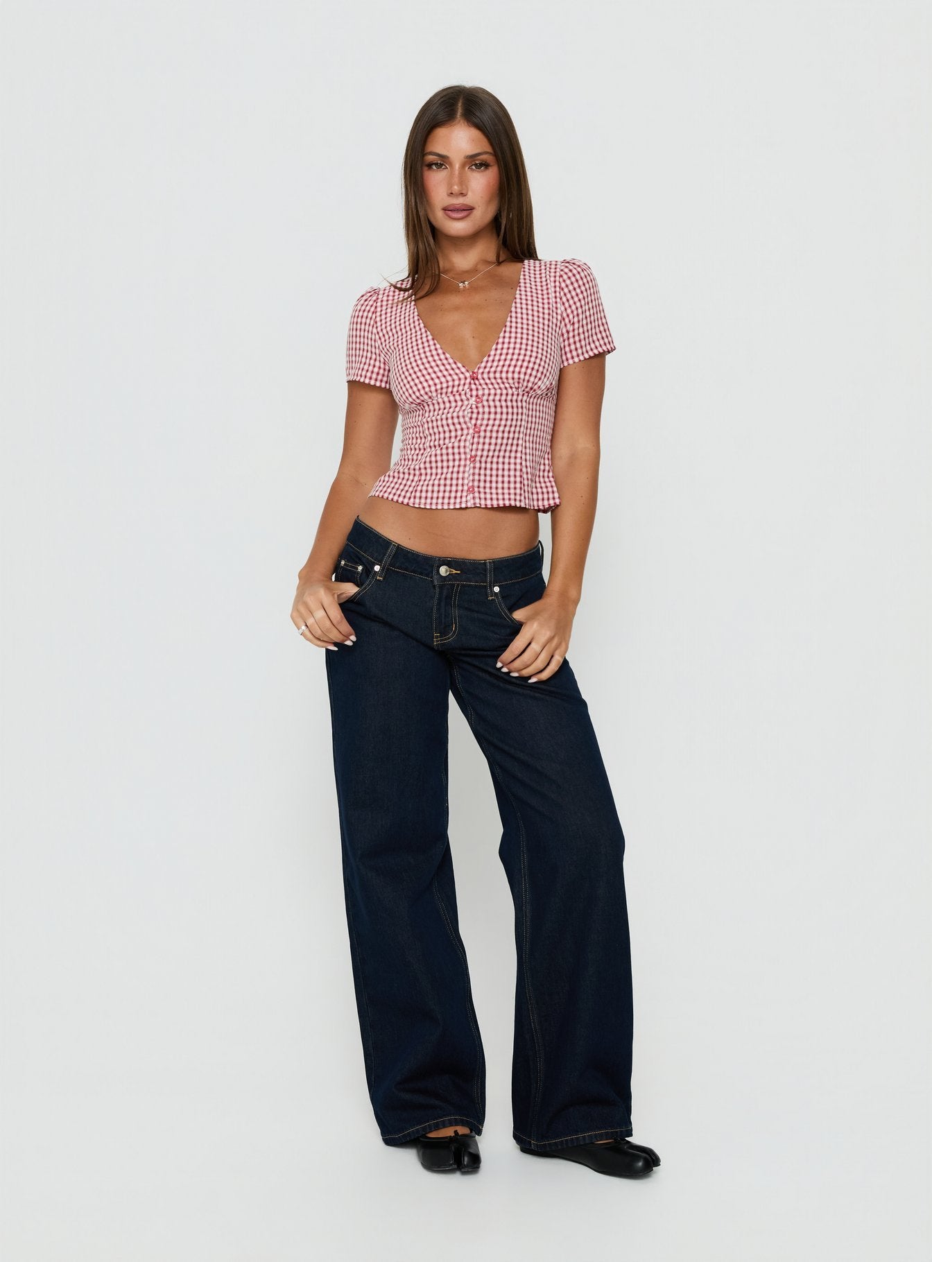 Isolda Top Red Gingham | Princess Polly