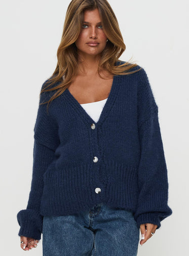 Yasmyn Knit Cardigan Royal Blue