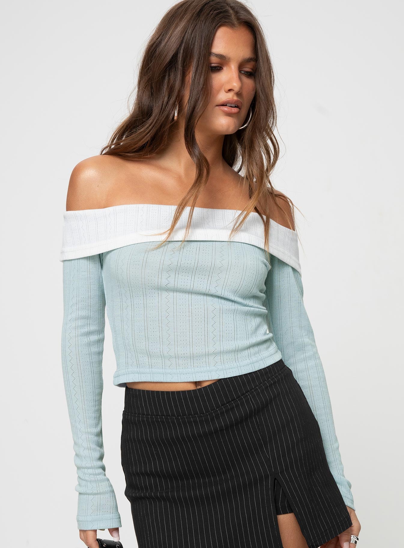 Princess polly off the shoulder top hot sale