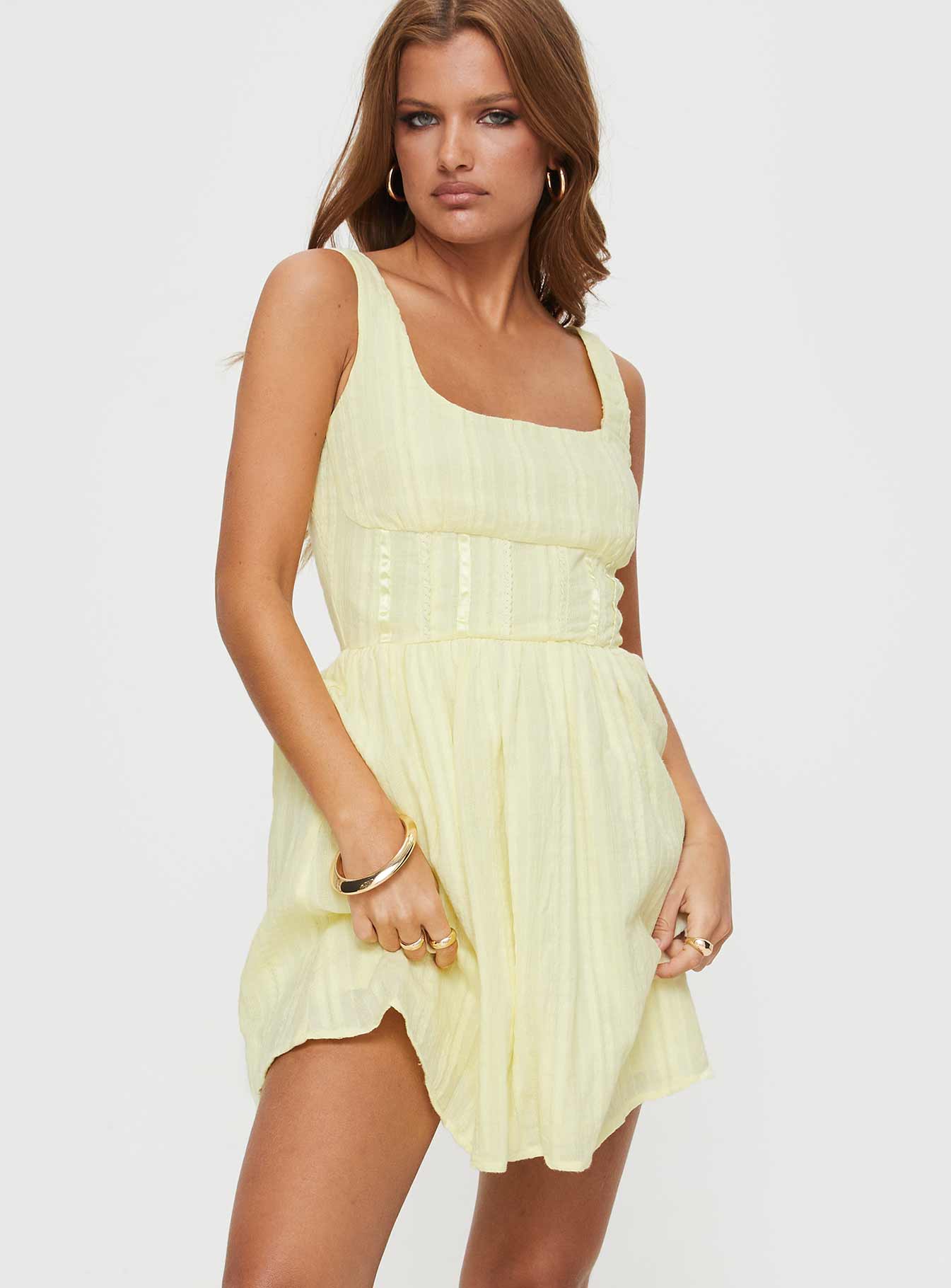 Lorinda mini dress yellow