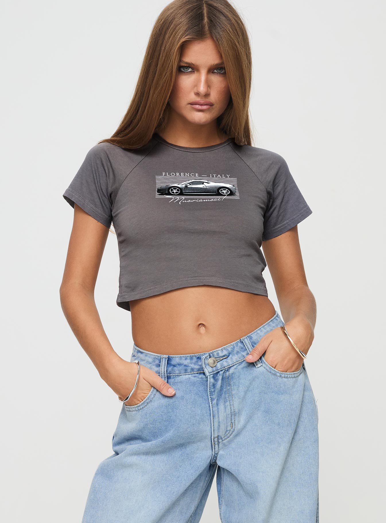 Racing florence baby tee black