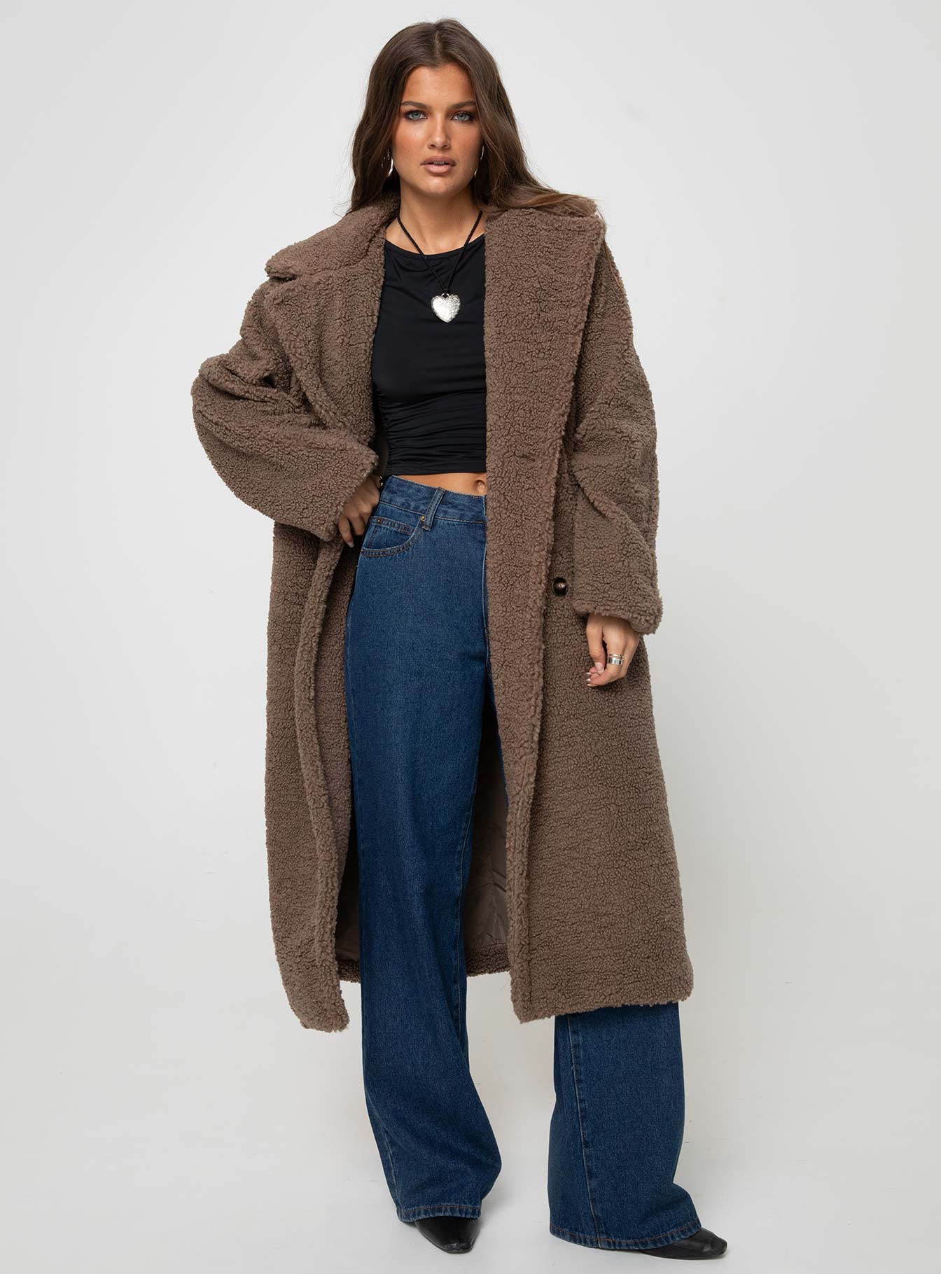 Teddy Vegan Fur Jacket - Brown - Bernardo