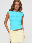 Top Tank style, crew neckline  Good stretch, unlined