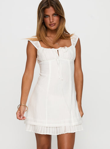 Eternally Yours Mini Dress White